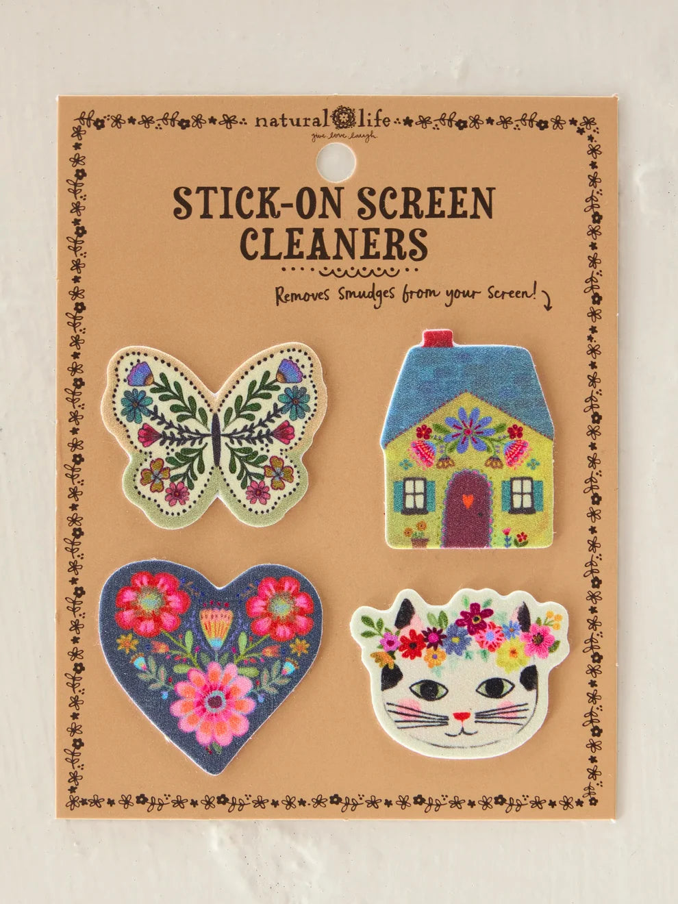 Stick-On Screen Cleaner, Set of 4 - Butterfly