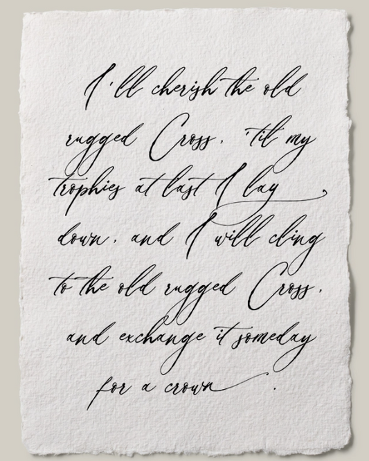Old Rugged Cross Hymn Print