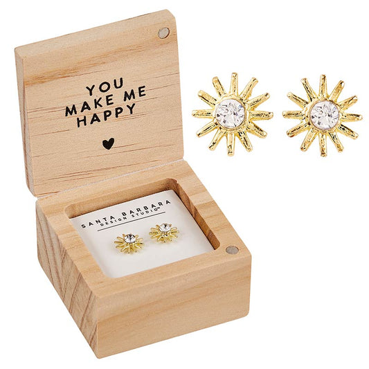 Treasure Box Earrings - You Are My Sunshine