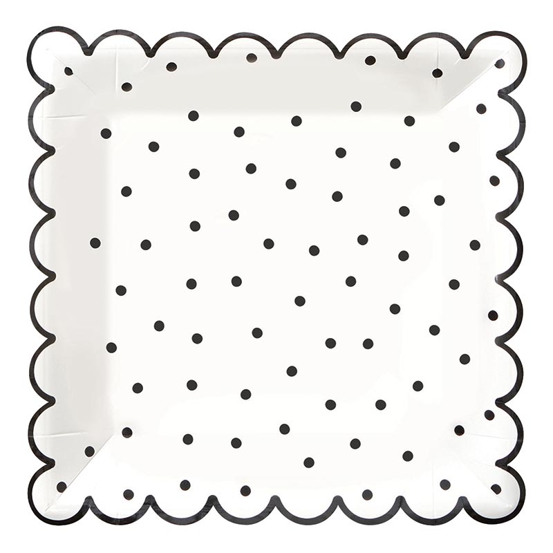 Paper Plate - Black Dot