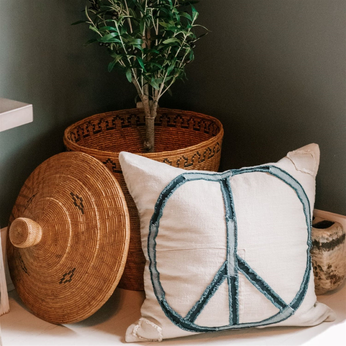 Peace Stitched Pillow