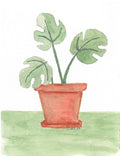 Watercolor Monstera Art Poster