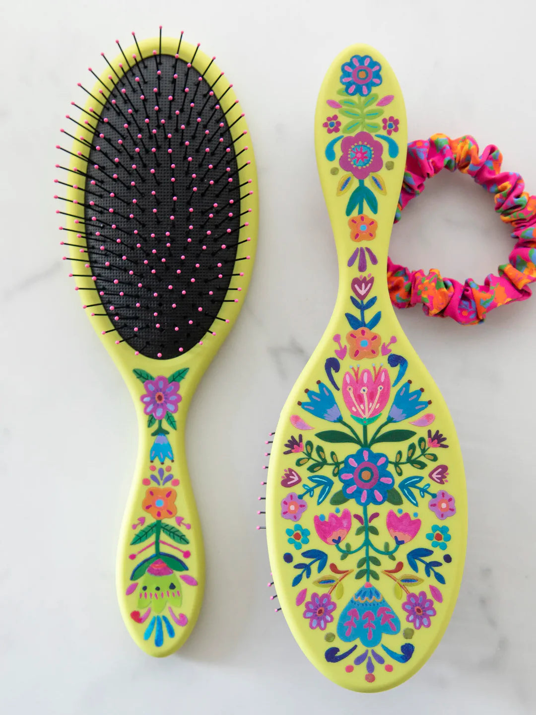 Wet / Dry Detangling Hairbrush - Chartreuse