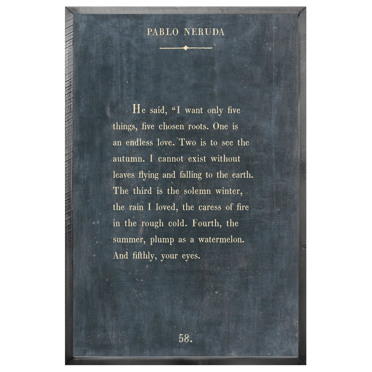 Pablo Neruda - Book Collection Art Print