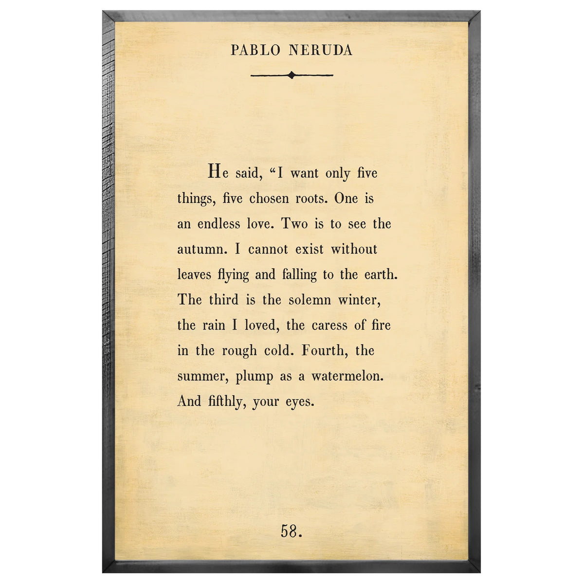 Pablo Neruda - Book Collection Art Print
