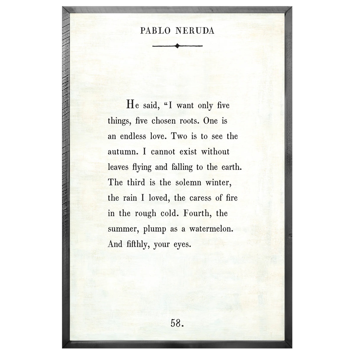 Pablo Neruda - Book Collection Art Print