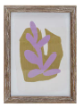 Wood Framed Glass Wall Decor
