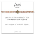 Faith Over Fear Cross Bracelet - Sunstone