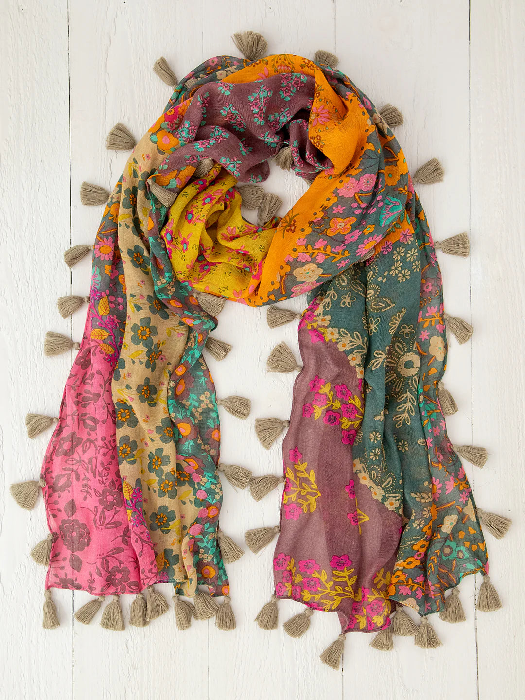 Sayulita Scarf-Bright Patchwork