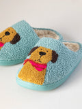 Icon Sherpa Slippers - Turquoise Dog