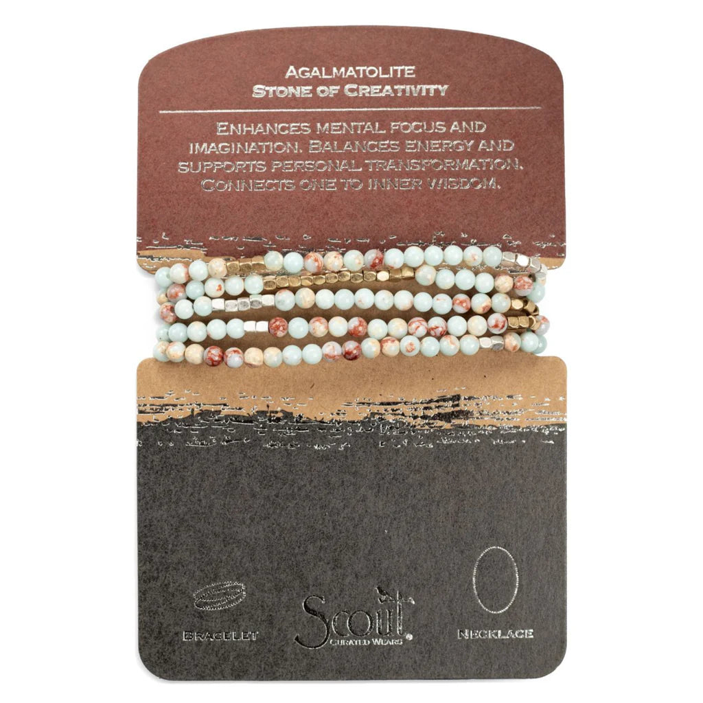 Stone Wrap Agalmatolite/Silver/Gold - Stone of Creativity