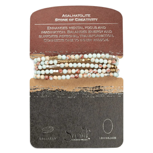 Stone Wrap Agalmatolite/Silver/Gold - Stone of Creativity