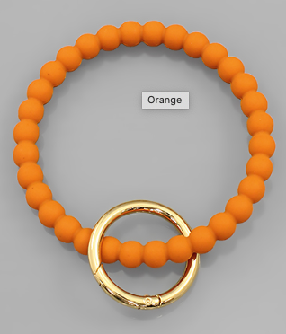 Silicon Ball Key Ring Bracelet