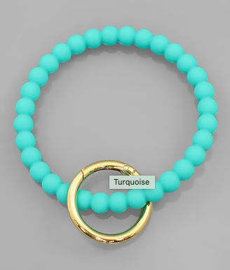 Silicon Ball Key Ring Bracelet