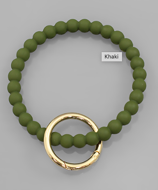 Silicon Ball Key Ring Bracelet