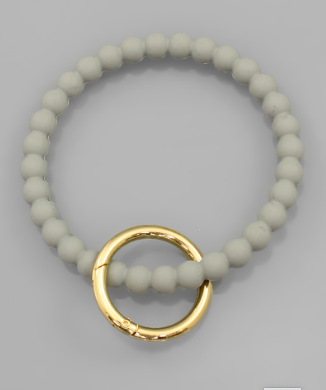 Silicon Ball Key Ring Bracelet