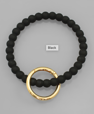 Silicon Ball Key Ring Bracelet