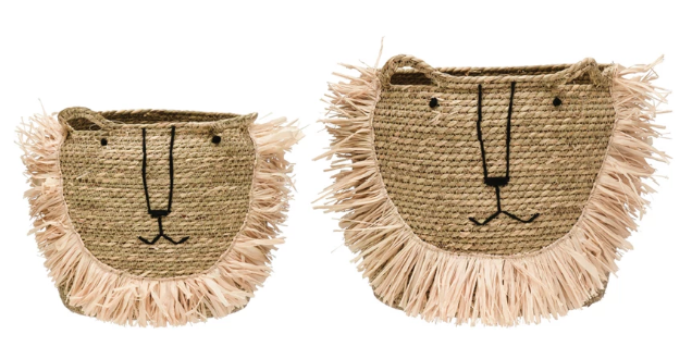 Seagrass Lion Baskets
