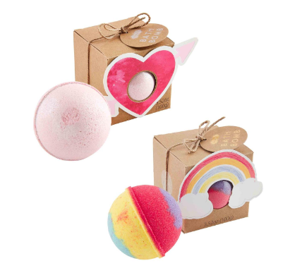 Rainbow & Heart Bath Bombs
