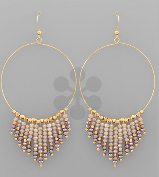 Beaded Fringe Earrings
