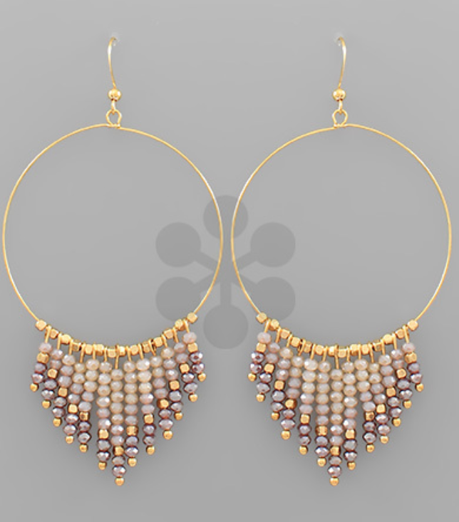 Beaded Fringe Earrings