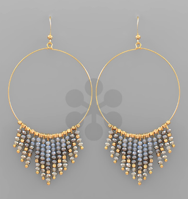 Beaded Fringe Earrings