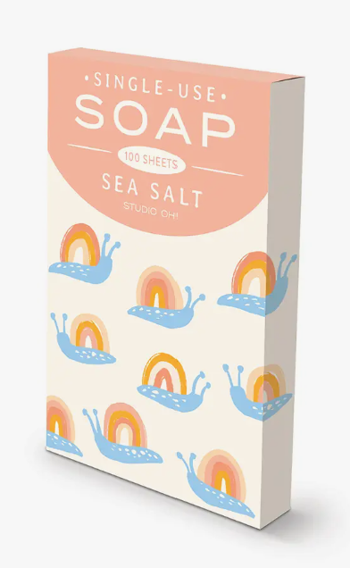Rainbow Snails Single-Use Soap Sheets, Sea Salt
