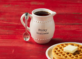Syrup Pitcher & Spoon Set