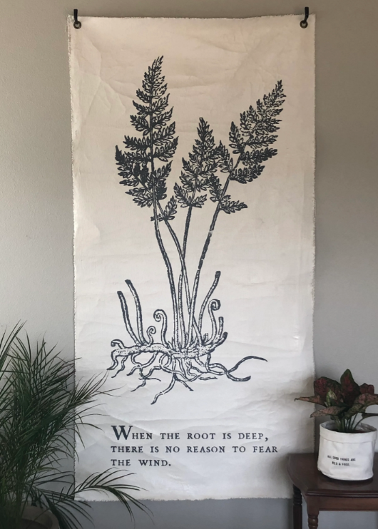 When The Root is Deep - Botanical Wall Tarp