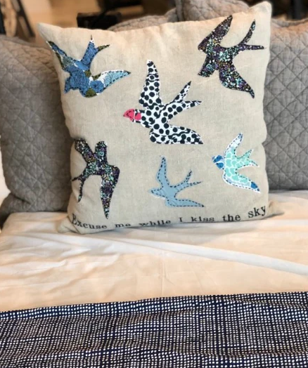 Kiss The Sky Art Pillow