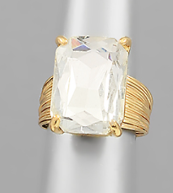 Cushion Cut Adjustable Ring