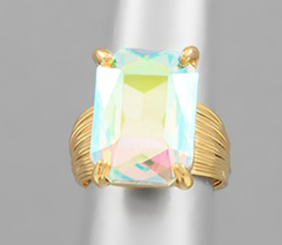 Cushion Cut Adjustable Ring
