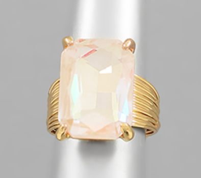 Cushion Cut Adjustable Ring