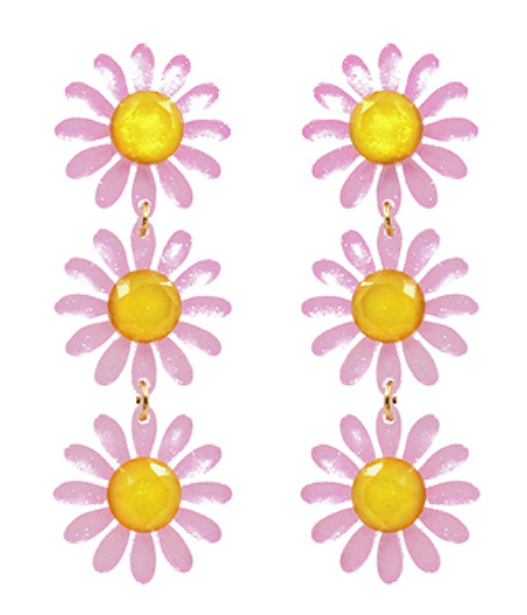 3 Dandelion Drop Earrings