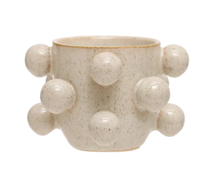 Cream Orb Planter