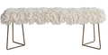 New Zealand Wool Shag Bench