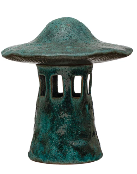 Stoneware Mushroom Lanterns