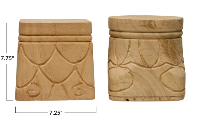 Hand-Carved Wooden Pedestals
