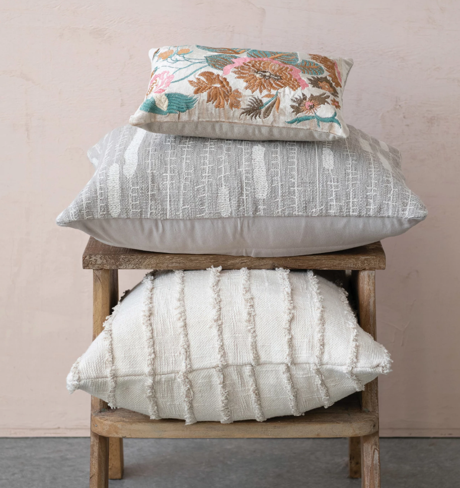 Velvet floral pillow deals