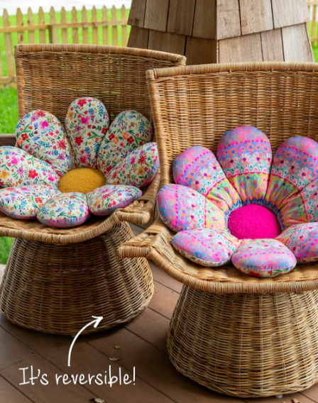Reversible Seat & Floor Cushion - Flower