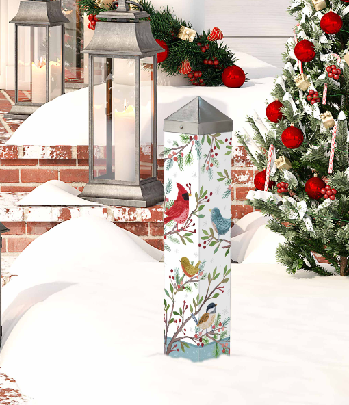 Winter Bird Branches 20" Art Pole