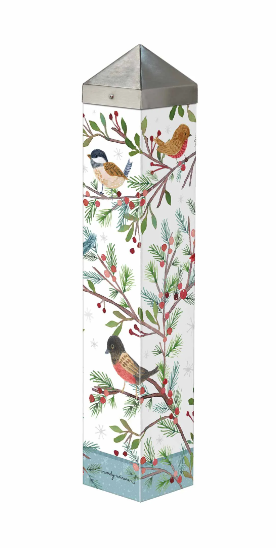 Winter Bird Branches 20" Art Pole