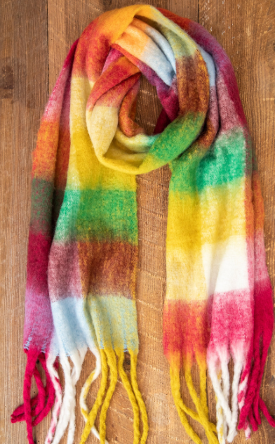 Cuddle Up Cozy Scarf - Rainbow