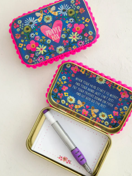 Tin Prayer Box - Denim