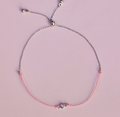 Boarding for Breast Cancer Thread Chain Slider Bracelet