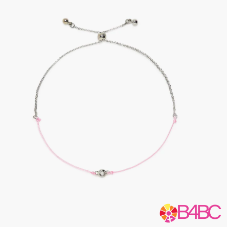 Boarding for Breast Cancer Thread Chain Slider Bracelet