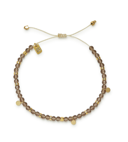 Pura Vida Smokey Quartz Beaded String Bracelet
