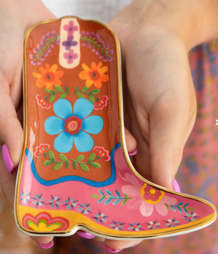 Shaped Ceramic Trinket Dish - Boot