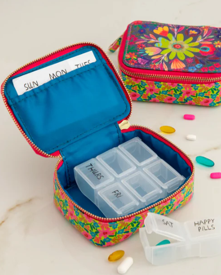 Getaway Daily Pill Case - Pink Neon Green