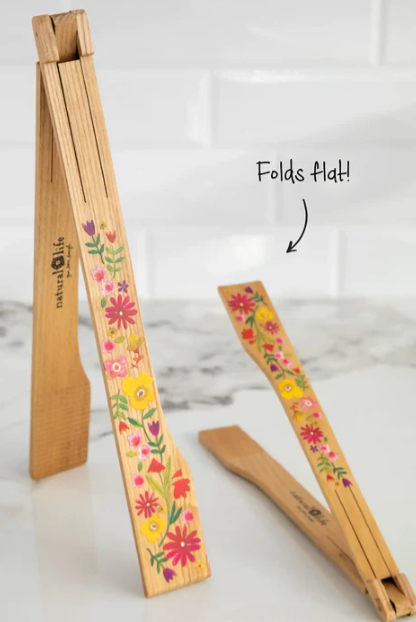 Collapsible Tongs, Set of 2 - Floral
